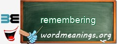 WordMeaning blackboard for remembering